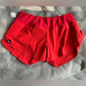 Oiselle Banana Split Shorts Size 6 Rising Sun